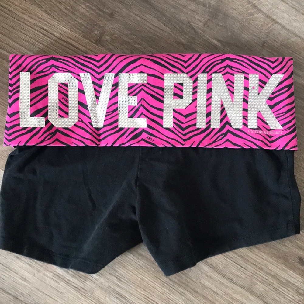 PINK (VICTORIAS SECRET) folder over workout shorts